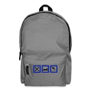 skis - Backpack - elephant grey - Front