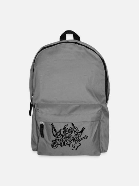 Musikinstrumente - Rucksack - Mittelgrau
