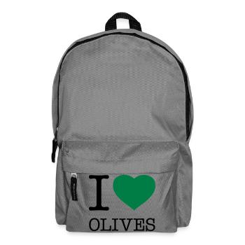 I LOVE OLIVES Oliven - Rucksack - Mittelgrau - Vorne