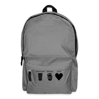 Geripptes Bembel Love - Rucksack - Mittelgrau - Vorne