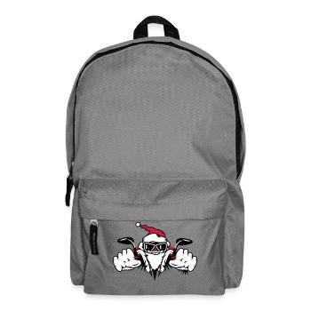 Santa Claus on Motorcycle - Backpack - elephant grey - Front
