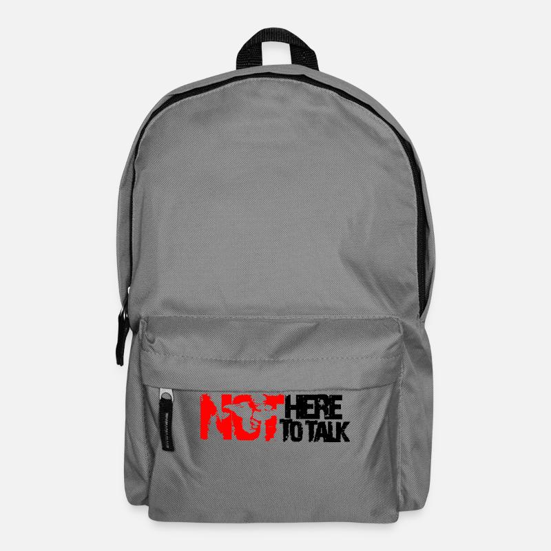 not here to talk - Backpack - elephant grey