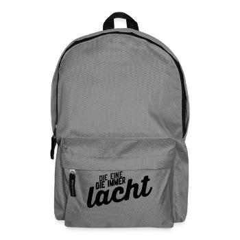 Die eine die immer lacht - Rucksack - Mittelgrau - Vorne