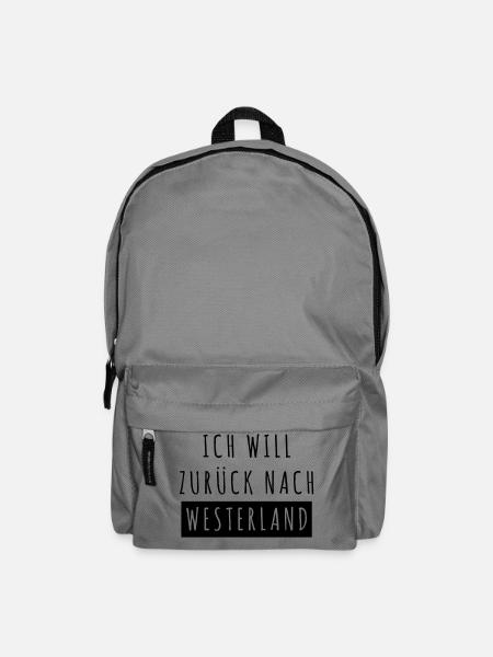 Ich will zurück nach Westerland - Rucksack - Mittelgrau