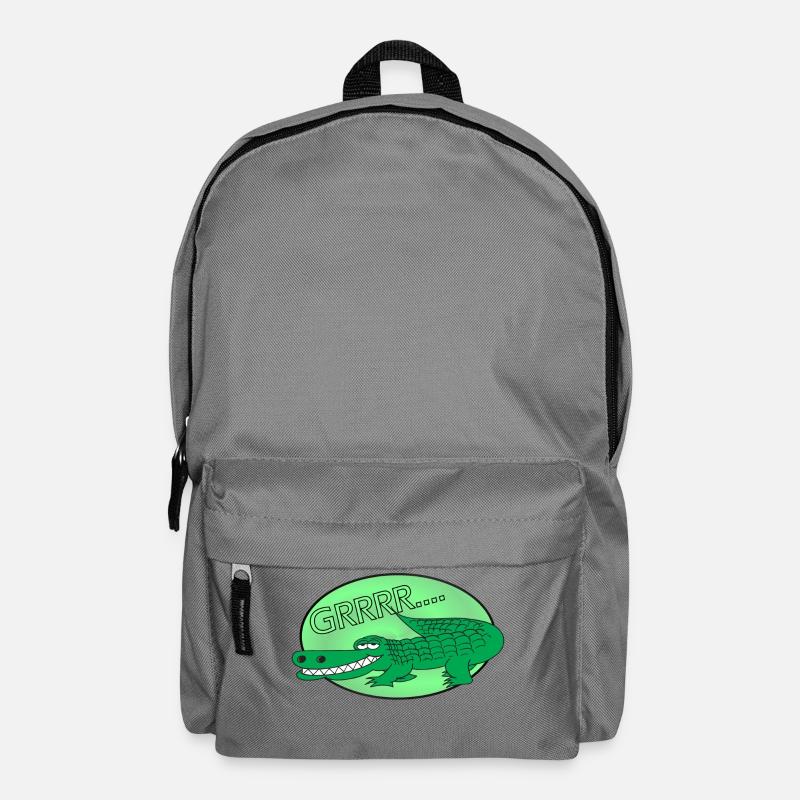 Krokodil Alligator - Rucksack - Mittelgrau
