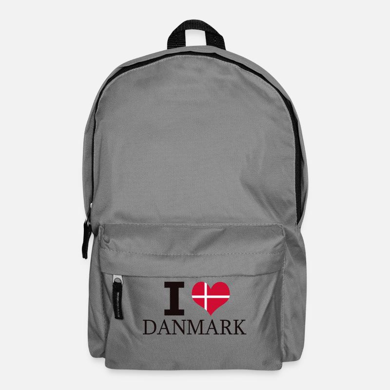 I LOVE DANMARK - Rucksack - Mittelgrau