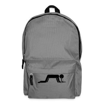 Reihern, Kotzen / barfing (ohne text, 1c) - Rucksack - Mittelgrau - Vorne