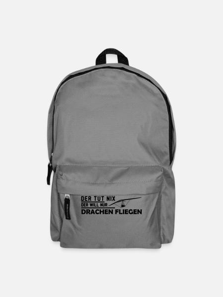 der will nur hängegleiten Geschenk - Rucksack - Mittelgrau