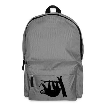 lazy sloth tree forest climbing relaxed wildlife - Backpack - elephant grey - Front