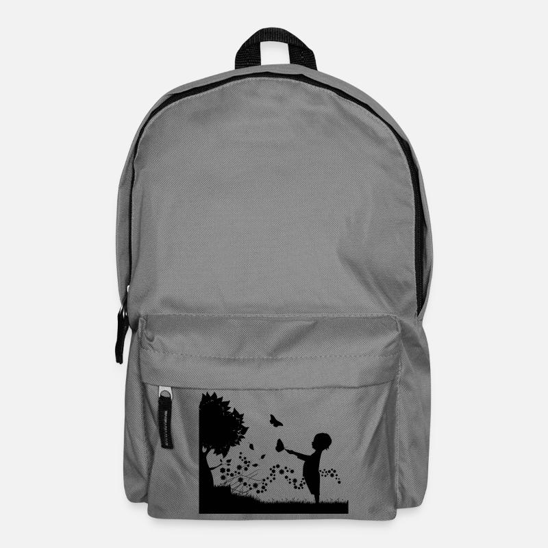 Child with butterflies and tree - Backpack - elephant grey