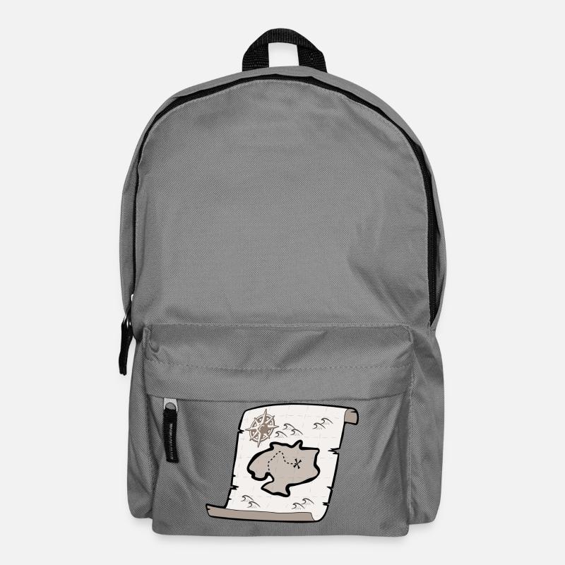 Schatzkarte - Rucksack - Mittelgrau