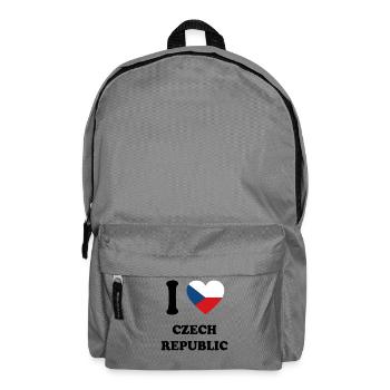 j'aime pays d'origine, présente REPUBLIQUE TCHEQUE - Sac à dos - gris éléphant - Devant