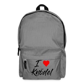 I love Knödel - Rucksack - Mittelgrau - Vorne