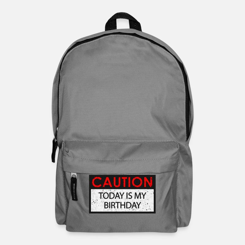 Caution - Birthday (Birthday) - Backpack - elephant grey