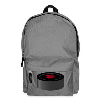 ice hockey eishockey skates schlittschuhe puck hel - Rucksack - Mittelgrau - Vorne