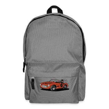 dragster racer automotive car automobil rennwagen4 - Rucksack - Mittelgrau - Vorne