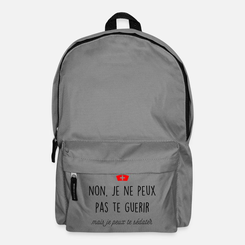 non je ne peux pas te guérir infirmière - Sac à dos - gris éléphant