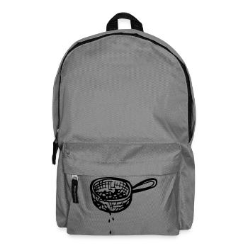 Sieb, abgießen, absieben, abseihen - Rucksack - Mittelgrau - Vorne