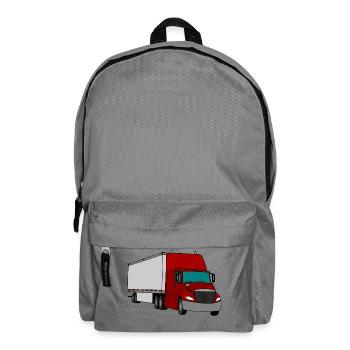 truck trucks trucks vehicles construction trucks3 - Backpack - elephant grey - Front