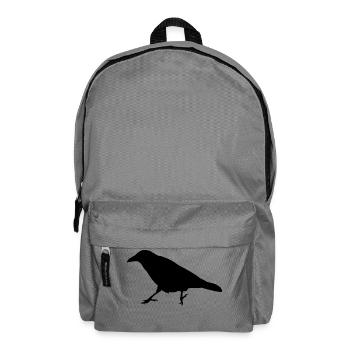 Crow Raven Silhouette - Backpack - elephant grey - Front