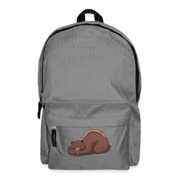 Bär müde - Rucksack - Mittelgrau - Vorne