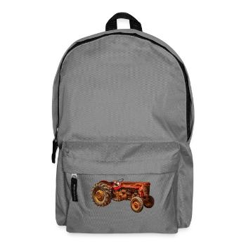 roter Traktor Oldtimer - Rucksack - Mittelgrau - Vorne