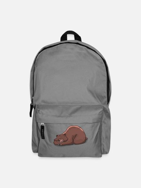 Der schlafende Bär - Rucksack - Mittelgrau