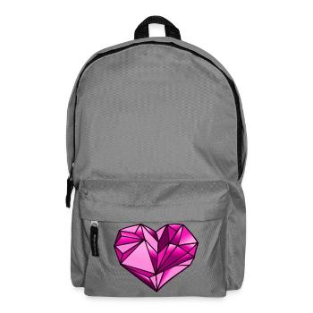 Heart geometric gift idea - Backpack - elephant grey - Front