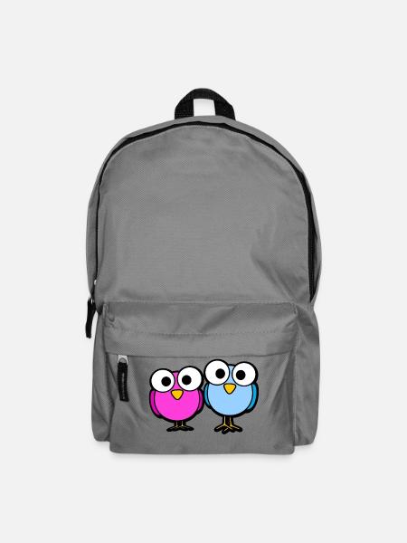 Birds Glubschaugen cartoon cute - Backpack - elephant grey