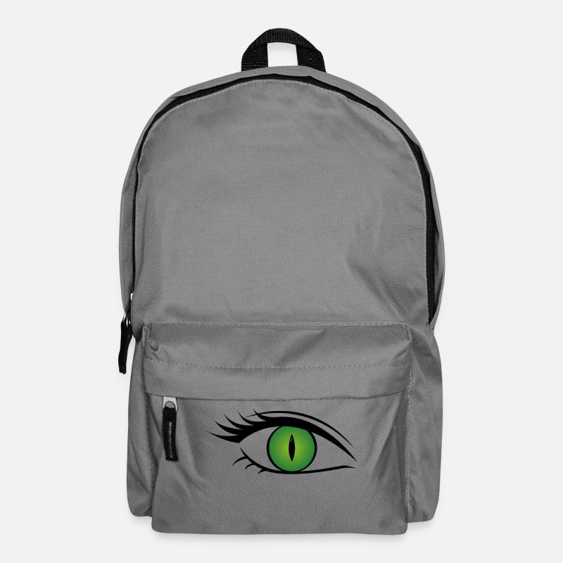 Green cat's eye - Backpack - elephant grey