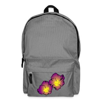 flowers flowers spring garden garden - Backpack - elephant grey - Front
