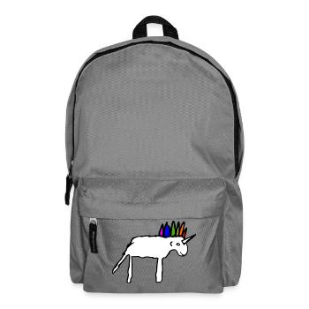 Beautiful scribbled unicorn - Backpack - elephant grey - Front