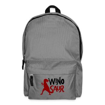 Boire du vin! Vin Dino dinosaure T-Rex vin - Sac à dos - gris éléphant - Devant