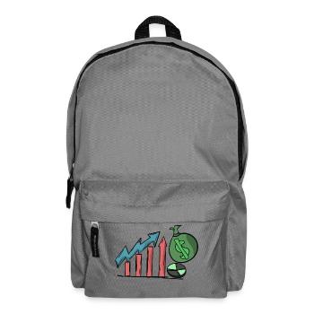 Money investment investment stock price growth idea - Backpack - elephant grey - Front