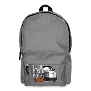 FTP Style Retro Car Silhouette - Backpack - elephant grey - Front
