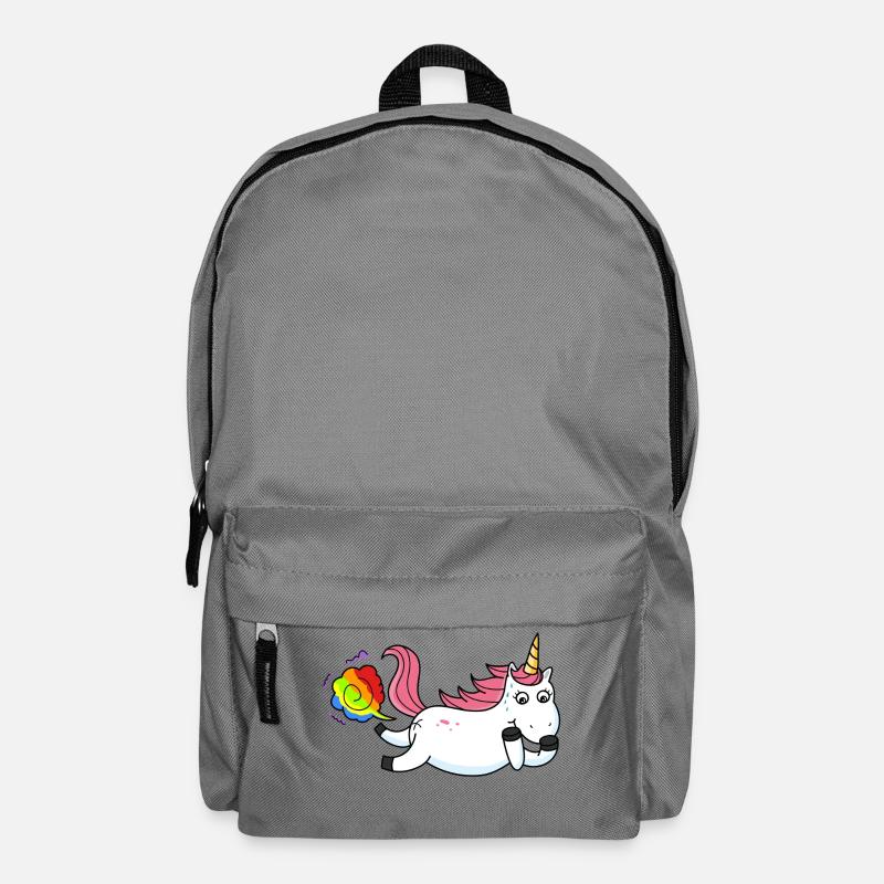 Farting unicorn rainbow - Backpack - elephant grey