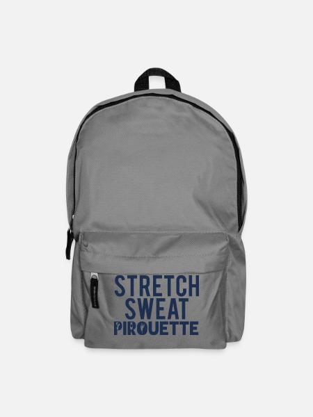 Ballett Geschenk Stretch - Sweat - Pirouette - Rucksack - Mittelgrau