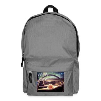 Folge deinem Weg - Rucksack - Mittelgrau - Vorne