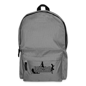 Er hätte sie alle haben können - Junggesellen - Rucksack - Mittelgrau - Vorne