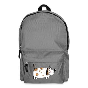 Fat Funny Dog - Dogs Comic - Backpack - elephant grey - Front