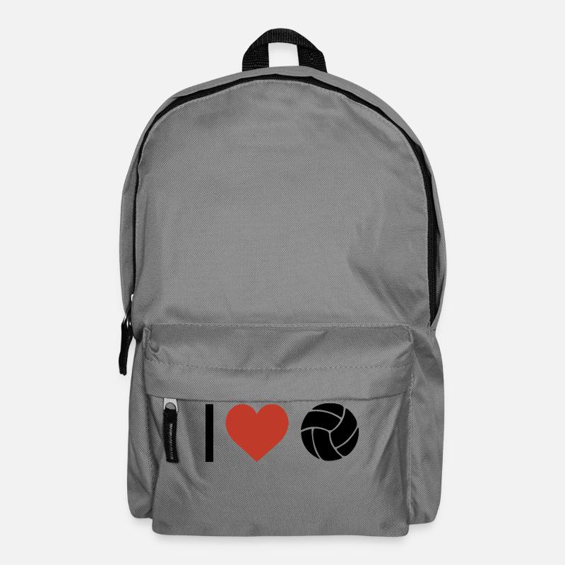 Ich Herz Volleyball Sport - Rucksack - Mittelgrau
