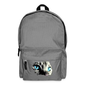 Cat with blue eyes! beautiful gift idea - Backpack - elephant grey - Front