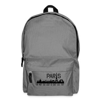 Paris coordonnées N 48 ° 51 '23' 'E 02 ° 21' 79 '' - Sac à dos - gris éléphant - Devant