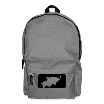 button sport logo gefangen fisch angeln schwimmen - Rucksack - Mittelgrau - Vorne
