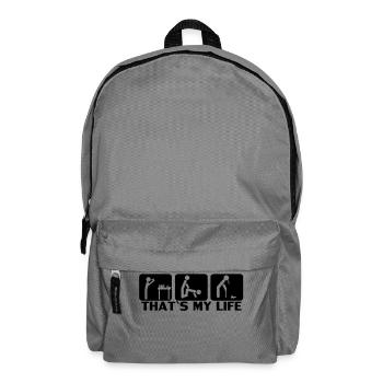 Party HARD, SAUFEN, ALKOHOL, Feiern, Trinken - Rucksack - Mittelgrau - Vorne
