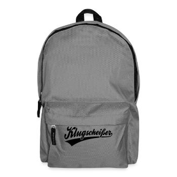 Geek Pride: Klugscheißer - Rucksack - Mittelgrau - Vorne