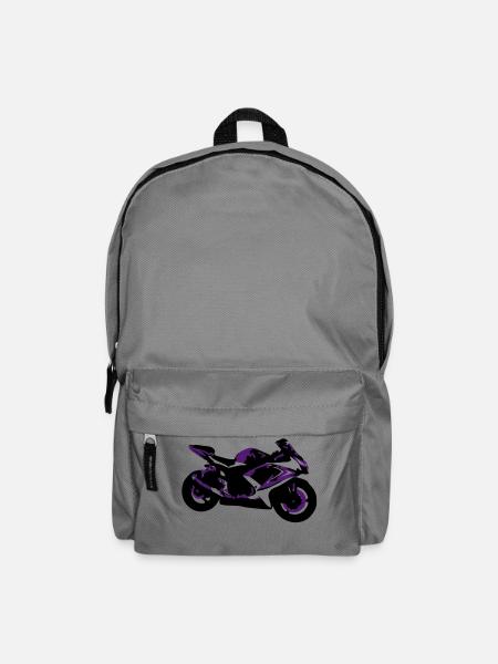 Motorrad - Rennmaschine - Racing - Rucksack - Mittelgrau