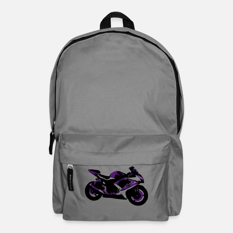 Motorrad - Rennmaschine - Racing - Rucksack - Mittelgrau