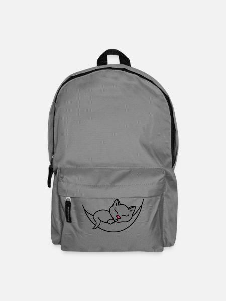 Schlafende Katze - Rucksack - Mittelgrau