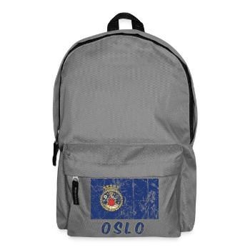 Oslo Norway flag vintage effect - Backpack - elephant grey - Front